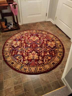 Customer photo for review titled "Kennedy Round Rug"