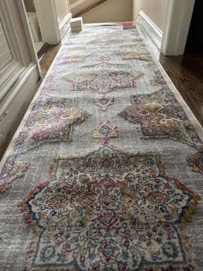 Customer photo for review titled "Colorful Budapest rug"