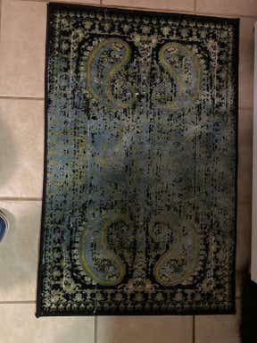 Customer photo for review titled "The ink must’ve run out on the rug I got"