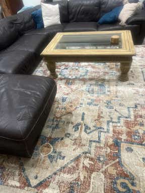 Customer photo for review titled "Beautiful boho rug"