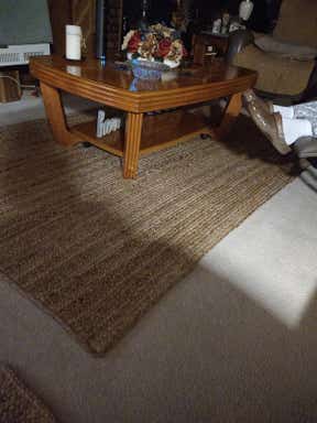 Customer photo for review titled "Jute rugs"