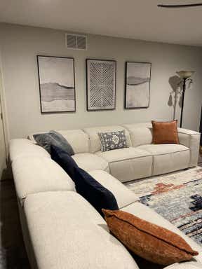 Customer photo for review titled "Area rug for family room"