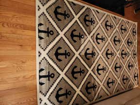 Customer photo for review titled "Carpet is 2 different colors"