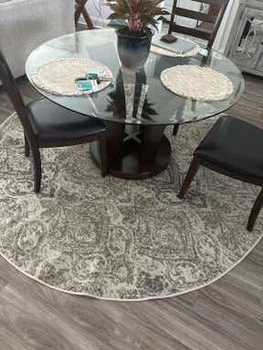 Customer photo for review titled "Fantastic 8 foot rug"