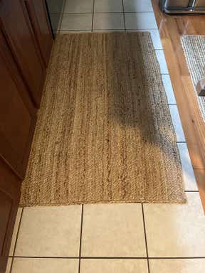 Customer photo for review titled "Jute rug"