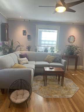 Customer photo for review titled "Finsbury Yellow Octagonal Rug"
