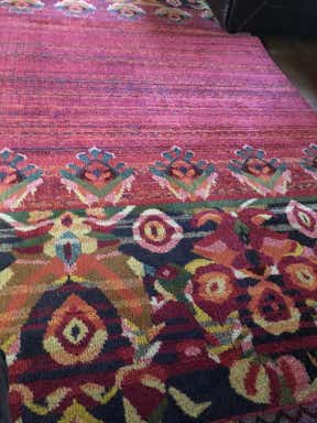 Customer photo for review titled "Red FleurRug"