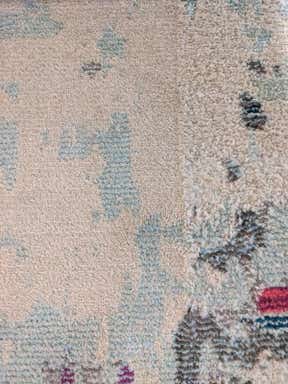 Customer photo for review titled "It's a beautiful rug but..."