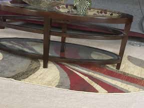 Customer photo for review titled "Oval abstract rug"
