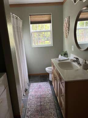 Customer photo for review titled "Perfect boho rug"