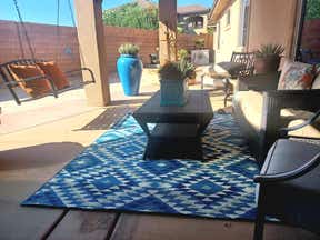 Customer photo for review titled "Great southwest look in blue!"