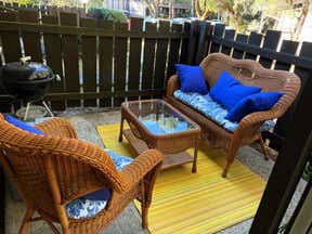 Customer photo for review titled "Lovely outdoor rug"