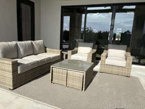 Customer photo for review titled "Perfect Outdoor Rug"