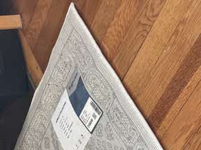 Customer photo for review titled "Great if you'd like to trip over your rug"