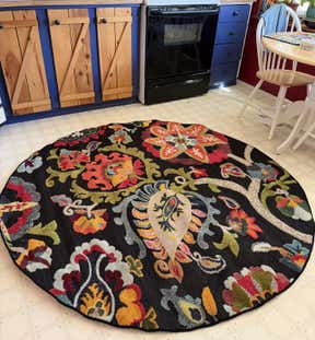 Customer photo for review titled "Love this colorful rug!"