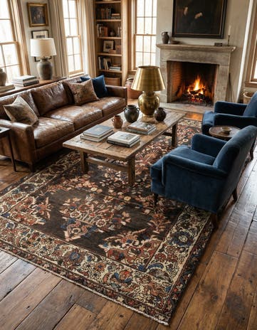 4' 5 x 9' 2 Hamedan Rug