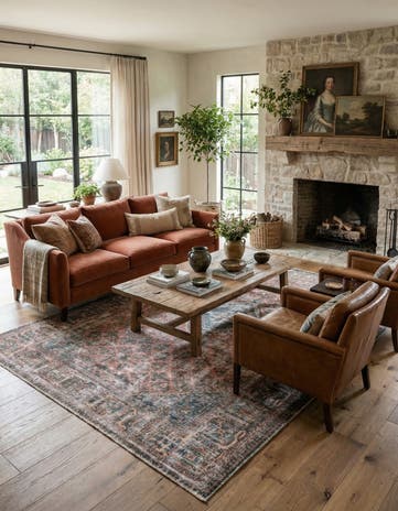 7' 3 x 10' 4 Hand Knotted Ultra Vintage Persian Wool Rug