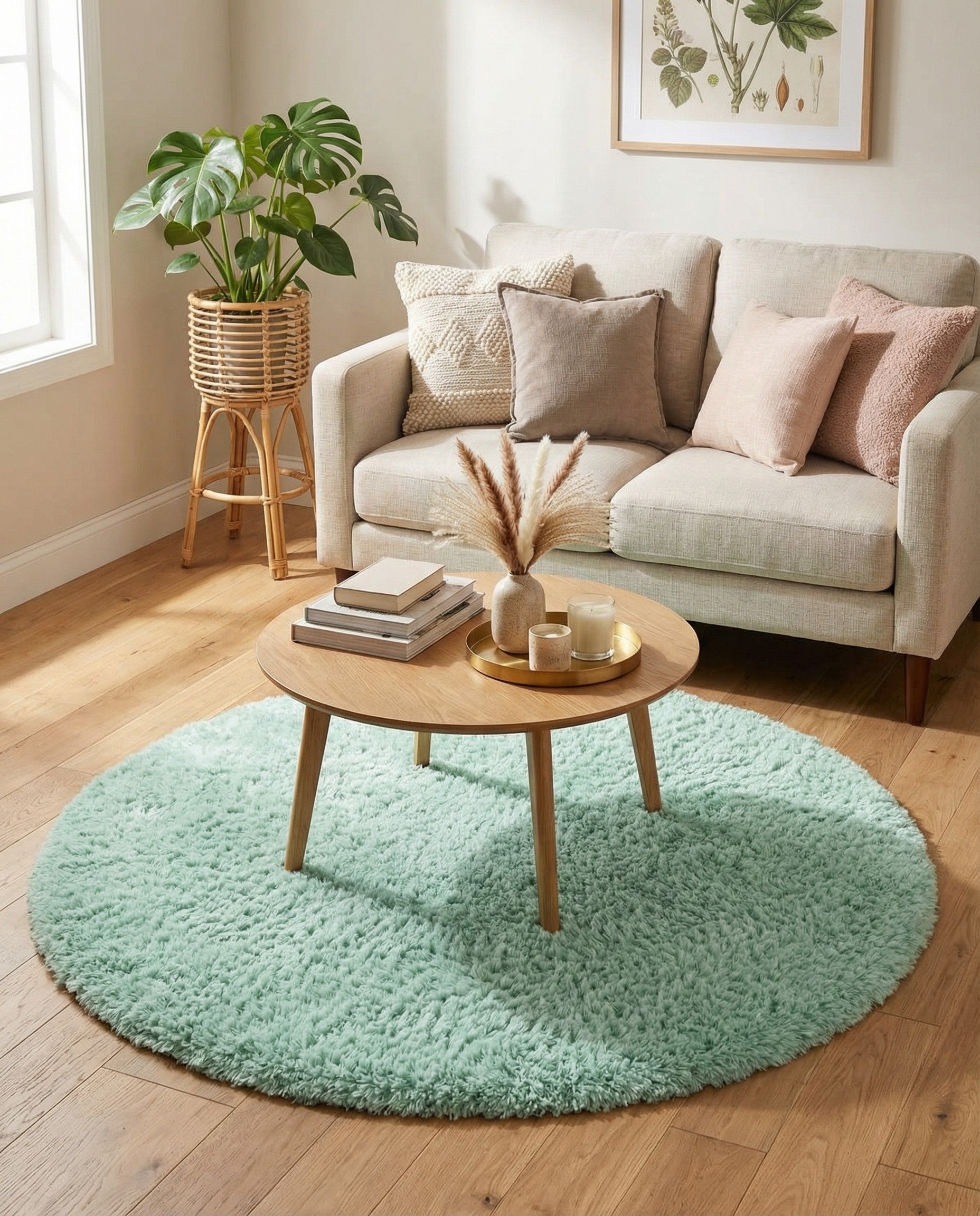  3' 3 x 3' 3 Infinity Shag Round Rug