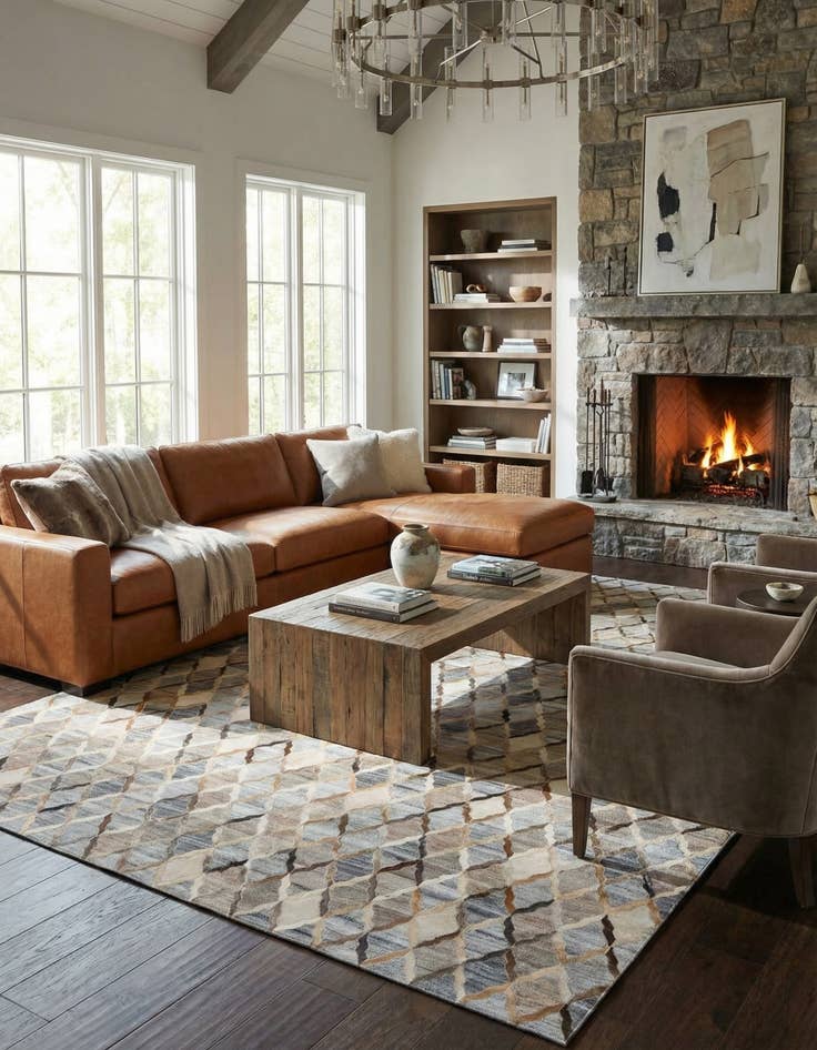 Detail image of  8' x 9' 10 Cowhide - Patchwork Rug