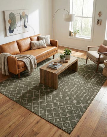 7' 10 x 10' Easy-Clean Lattice Indoor / Outdoor Rug