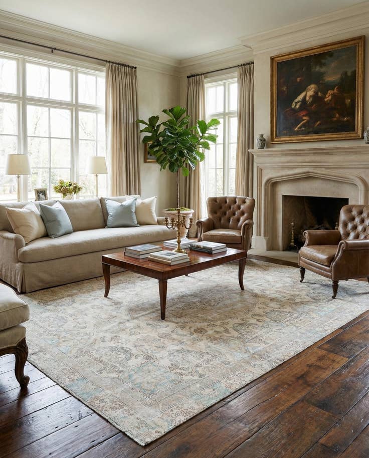 Detail image of 8' 3 x 11' 8 Hand Knotted Ultra Vintage Persian Wool Rug