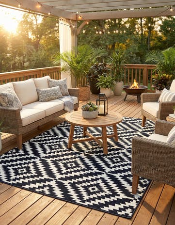 6' x 9' Easy-Clean Sabrina Soto Indoor / Outdoor Rug