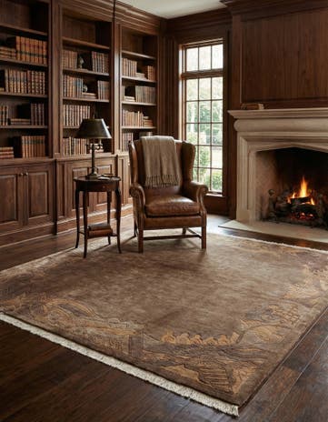 8' 3 x 8' 3 Hand Knotted Tibet Wool Square Rug