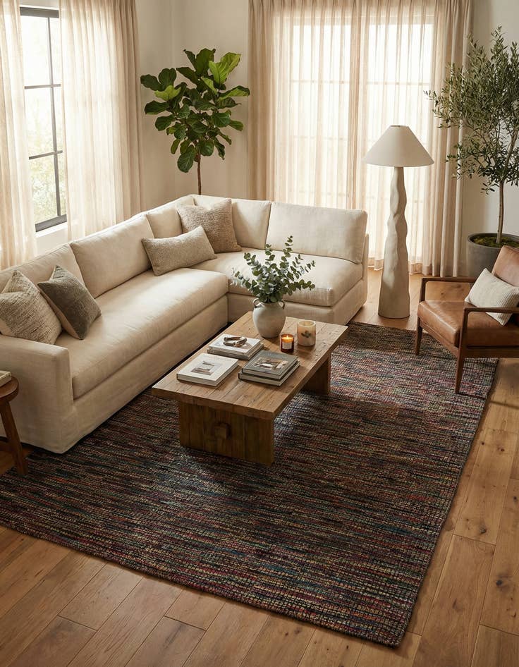 Detail image of  7' 9 x 10' 2  Hand Knotted Moroccan Wool Rug