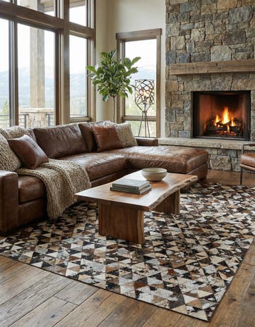 5' 1 x 7' 9 Cowhide - Patchwork Rug