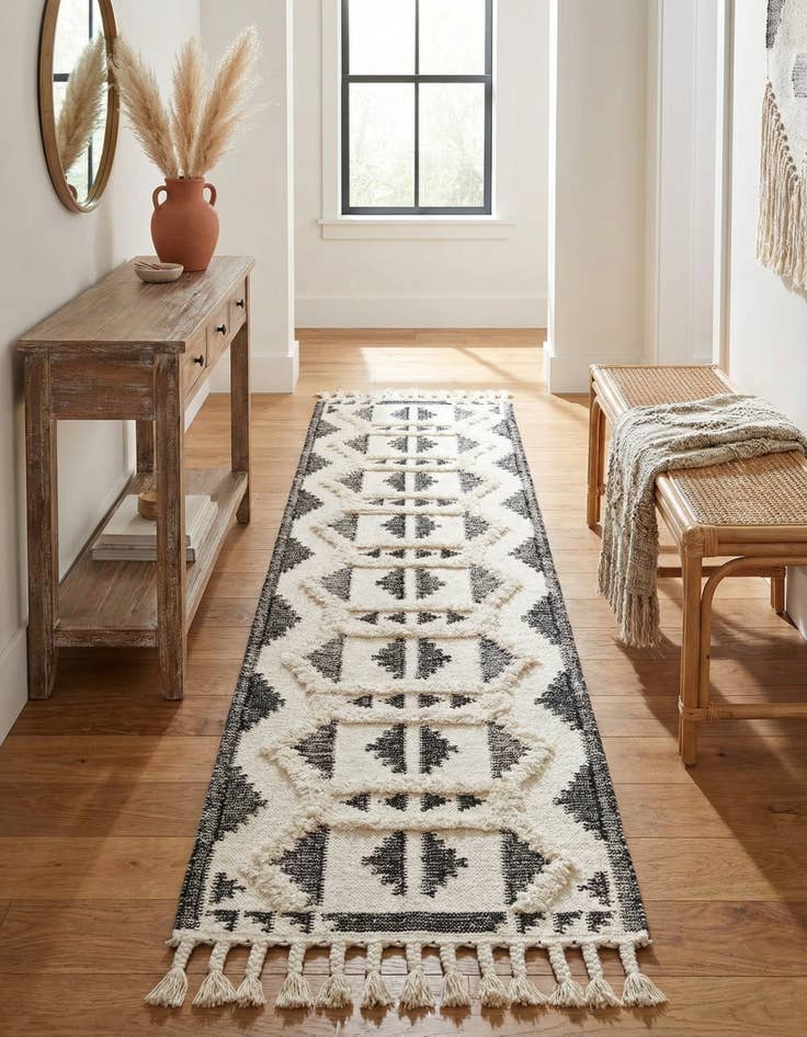 Detail image of  2' 7 x 13' 1  Hand Woven Arizona Wool Runner Rug