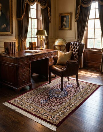 2' 7 x 4' 2 Ghom Silk Rug