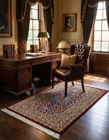 2' 7 x 4' 2 Ghom Silk Rug