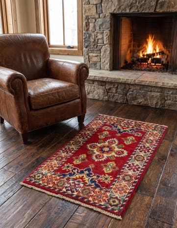 1' 11 x 3' 1 Hand Knotted Kazak Rug