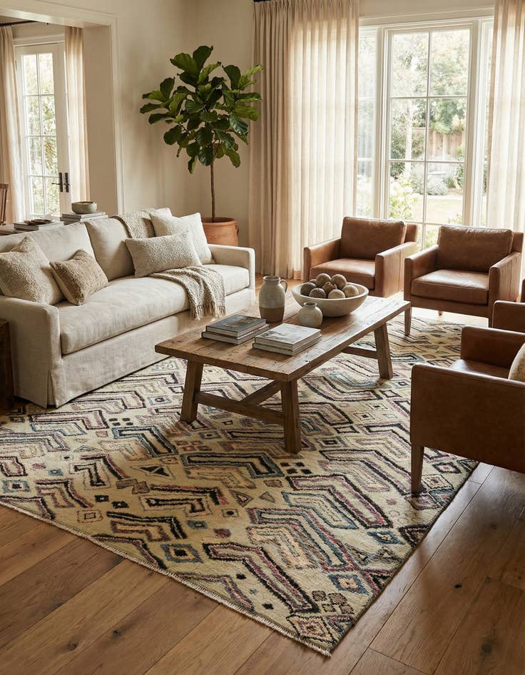 Detail image of  8' 1 x 10' 2  Hand Knotted Darya Wool Rug