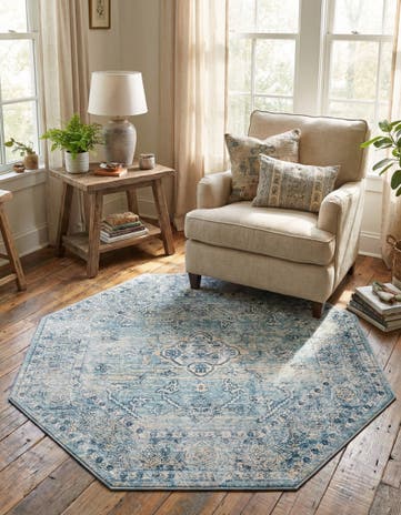 Blue Newport Octagon Rug