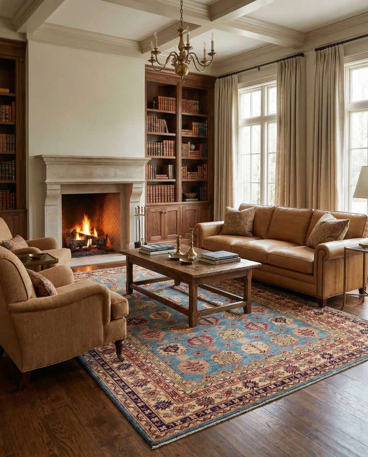 200cm x 285cm Hand Knotted Kazak Oriental Rug
