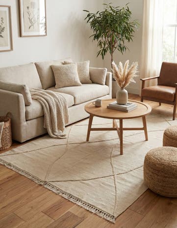 5' 7 x 8' 2 Hand Knotted Moroccan Wool Rug