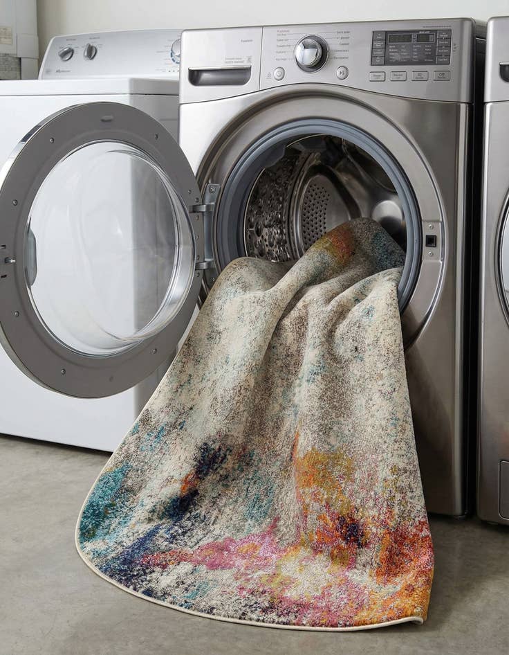 Detail image of 5' x 8'  Washable Spectrum Oval Rug