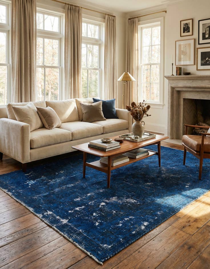 Detail image of 5' 5 x 8'  Hand Knotted Ultra Vintage Persian Wool Rug