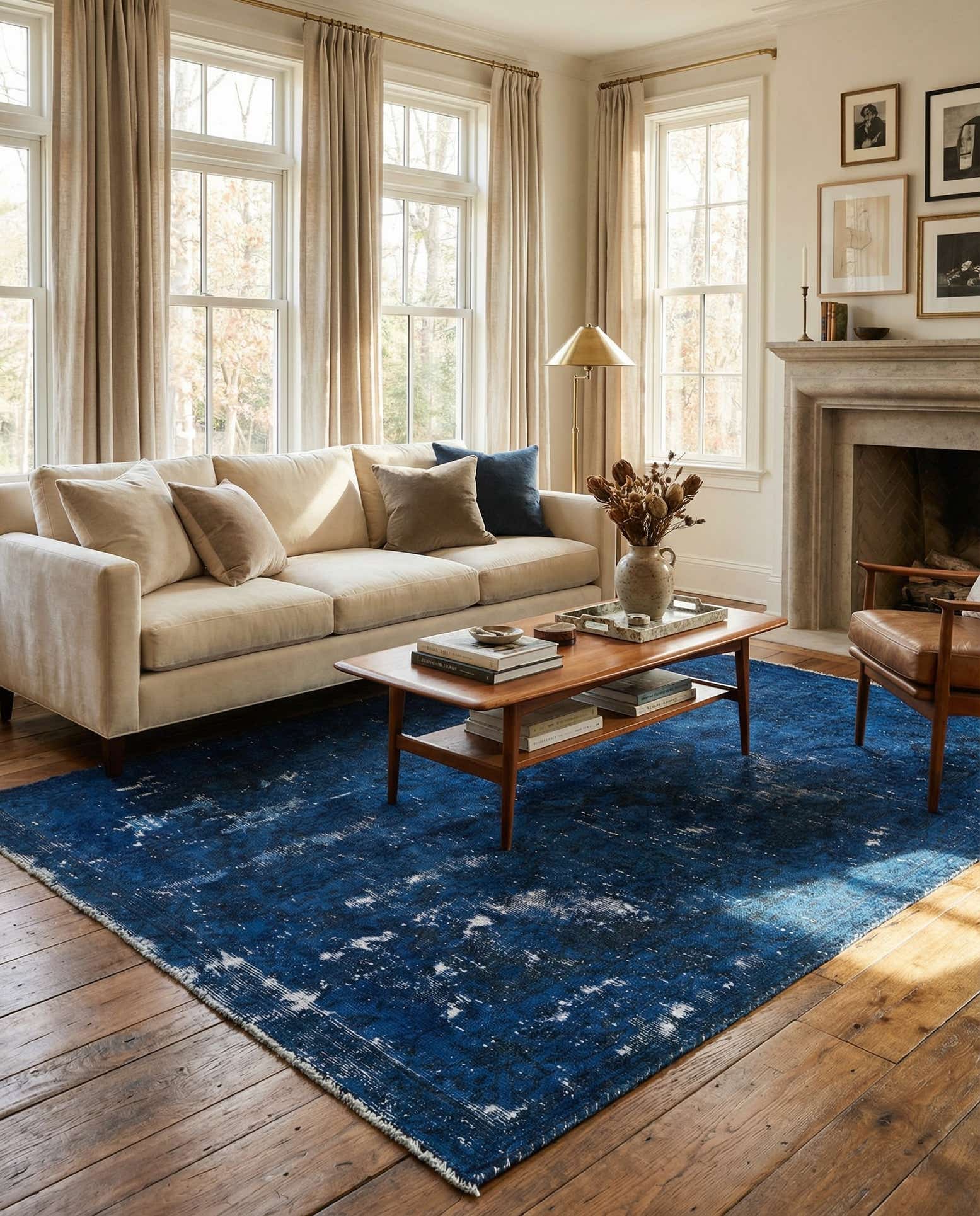5' 5 x 8' Hand Knotted Ultra Vintage Persian Wool Rug
