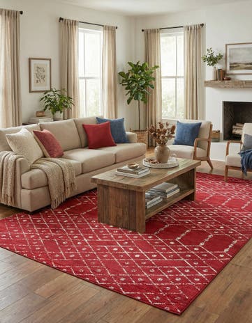 Raspberry Pink Paxon Trellis Rug