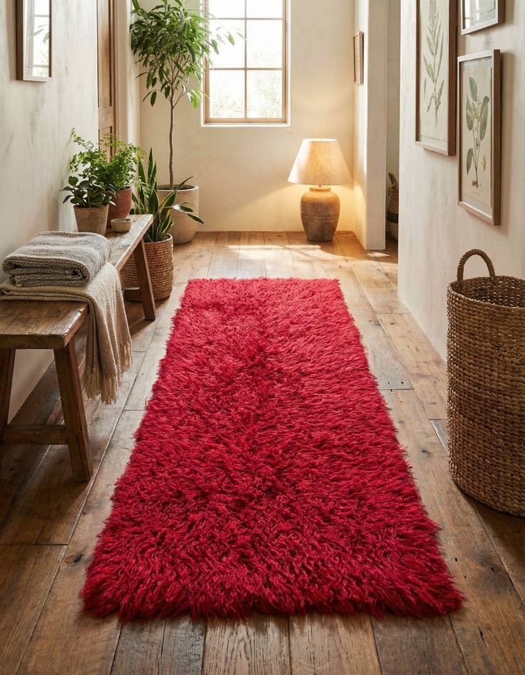 Detail image of  2' 5 x 7' 1  Hand Knotted Moroccan Wool Runner Rug