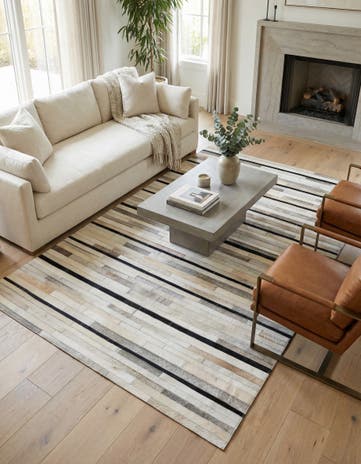 5' 1 x 7' 11 Cowhide Stocks Rug