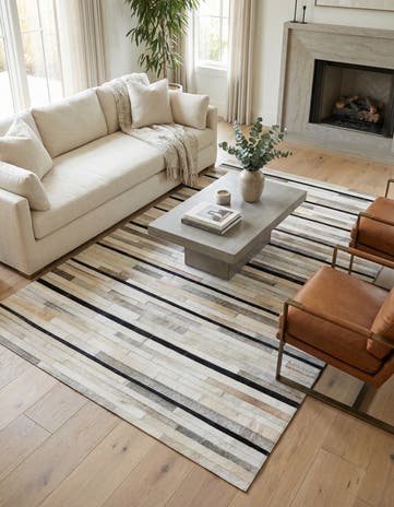 5' 1 x 7' 11 Cowhide Stocks Rug