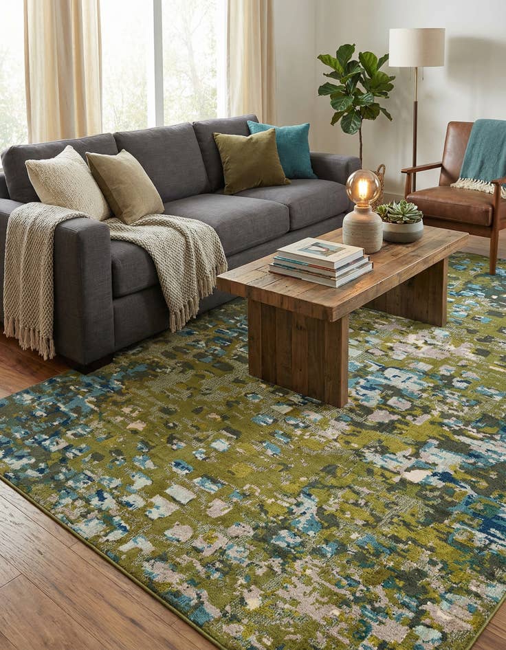 Detail image of 10' 6 x 16' 5  Washable Barcelona Rug