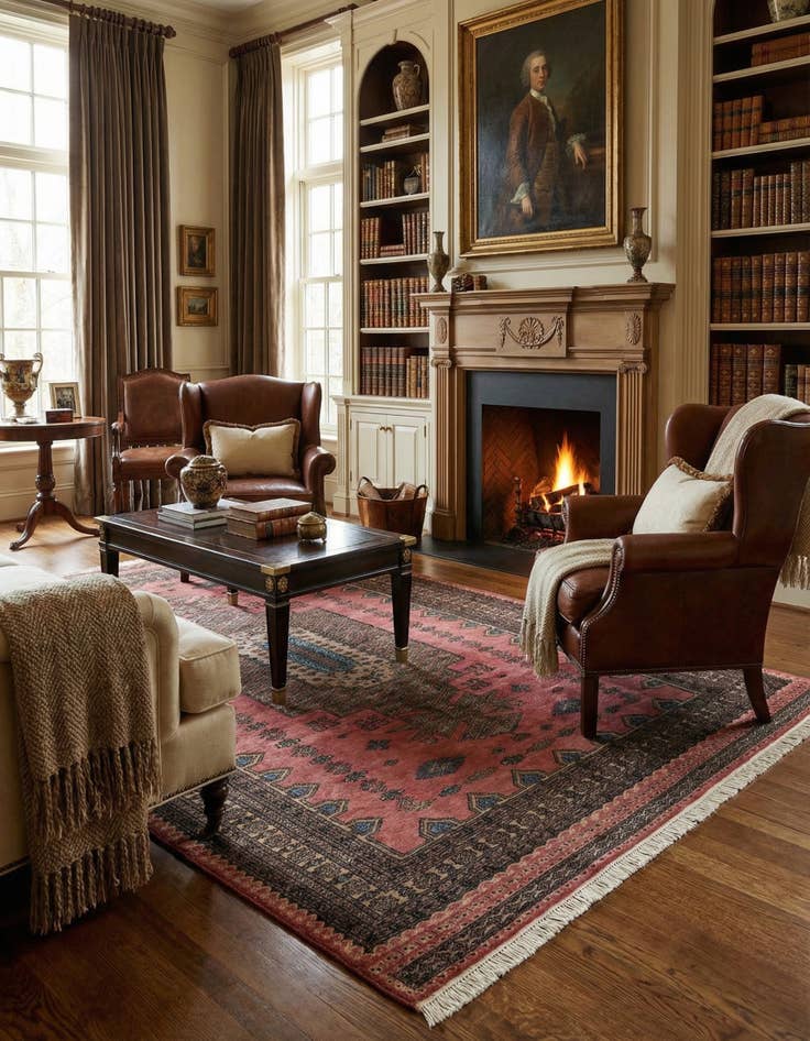 Detail image of 5' 3 x 7' 7  Hand Knotted Lahour Oriental Wool Rug