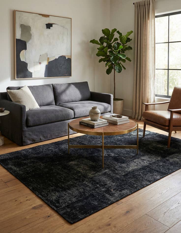 Detail image of 3' 4 x 6' 7  Hand Knotted Ultra Vintage Persian Wool Rug