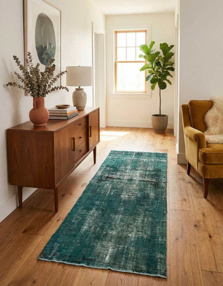 Detail image of 3' x 7' 7  Hand Knotted Ultra Vintage Persian Wool Runner Rug