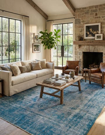 9' 3 x 12' 1 Hand Knotted Ultra Vintage Persian Wool Rug