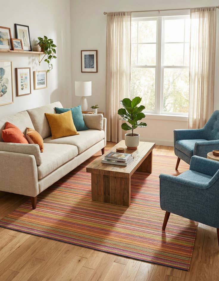 Detail image of  7' 10 x 10'  Washable Vista Breeze Indoor / Outdoor Rug